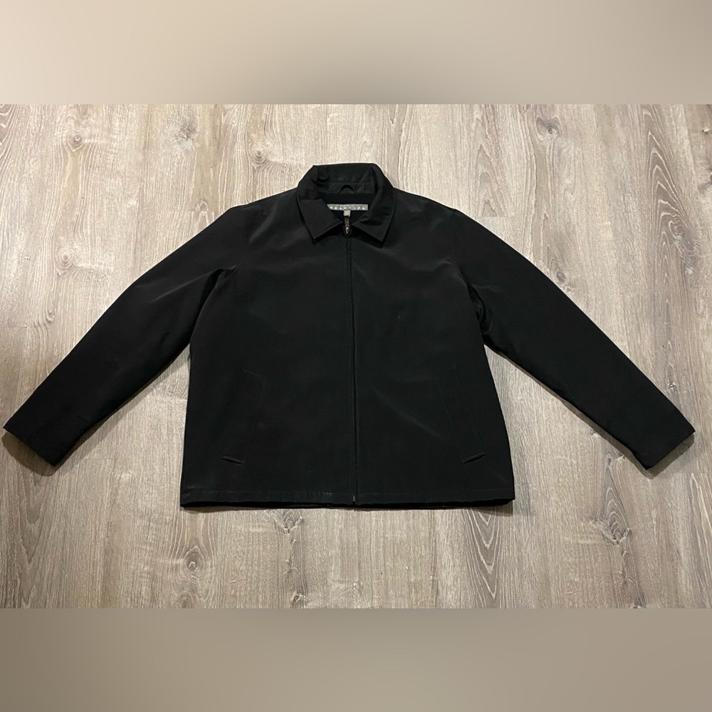 Kenneth Cole Reaction Black Lightweight Jacket Full Zip Mock Neck Coat Men’s XXL - Picture 2 of 5